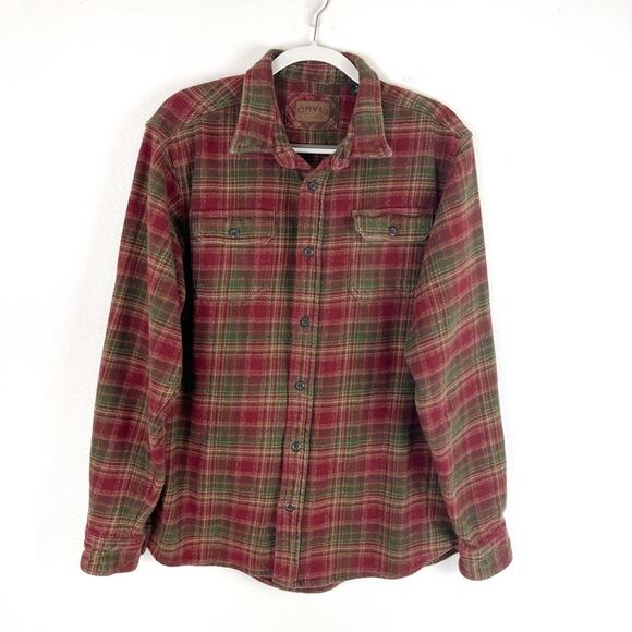 Orvis Men's Plaid Flannel Shirt Shacket Pockets XL - Picture 1 of 6